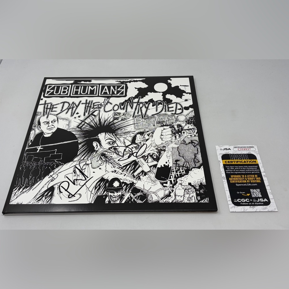 Subhumans signed‎ The Day The Country Died Album JSA COA